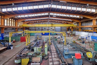 Pipe fabrication area